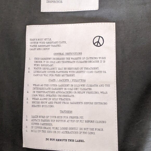 Monitaly Military Half Coat Type B - Olive - Size: 38 - Picture 8 of 8